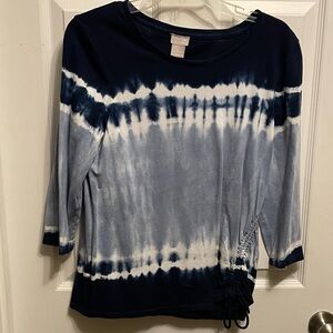Chicos  Tie-Dye Top - Blue and White